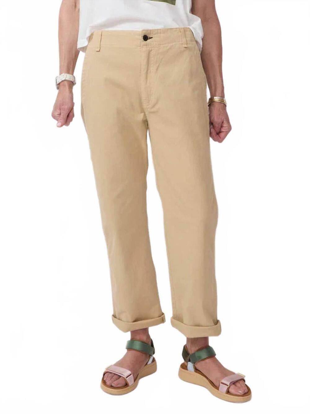 NEW ASKK NY women's tomboy straight leg pants in khaki